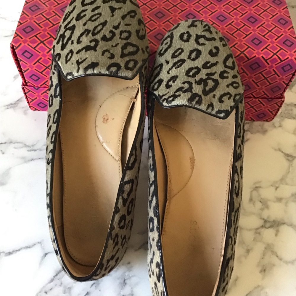 Talbots Leopard-Print Slip-On Loafers in Beige and Black